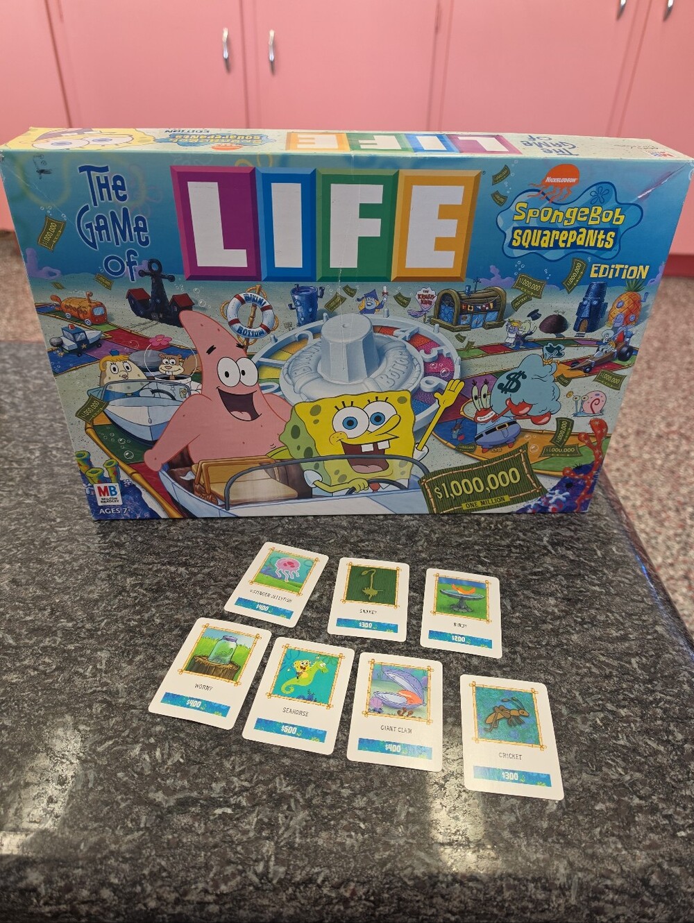 2005 The Game Of Life Spongebob Squarepants Edition 7 Replacement Pet Card Cards